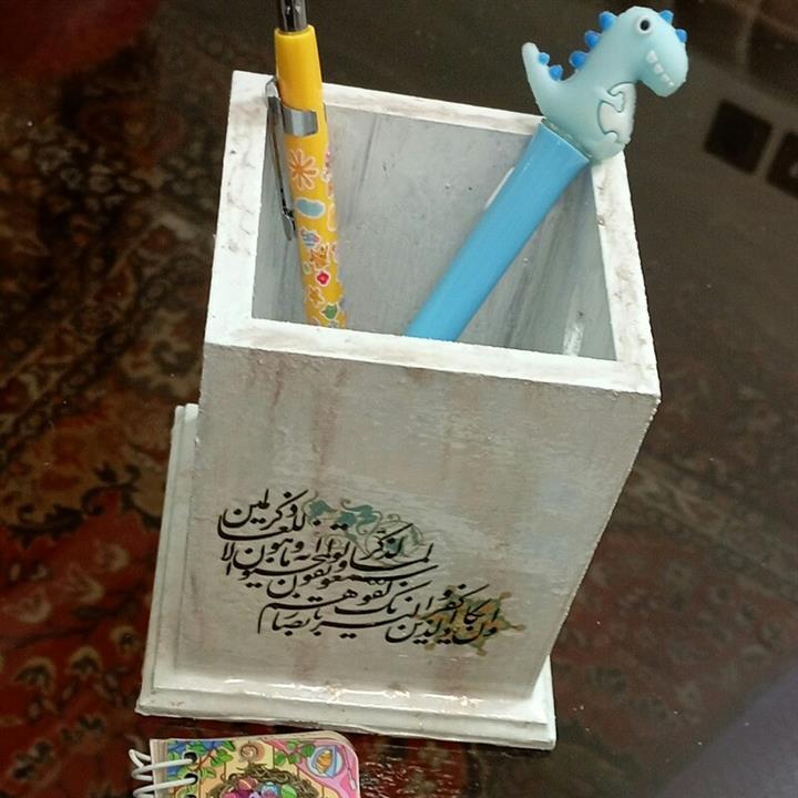 جا قلمی رزینی مرمر سفید